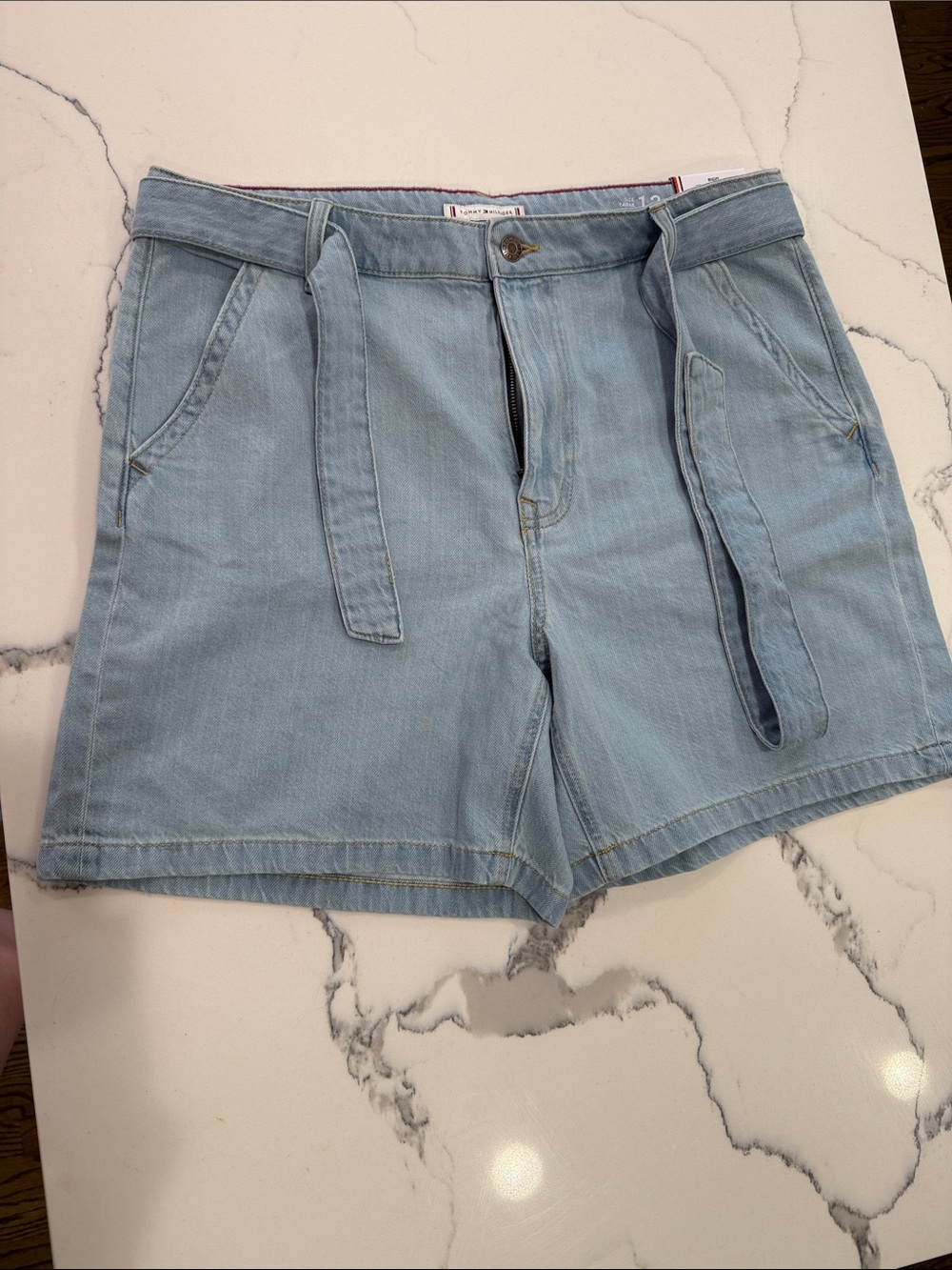 Tommy Hilfiger 6” Light Blue Denim Women's High Rise Shorts